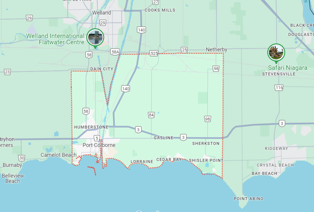 Map of Port Colborne